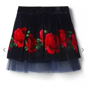 Janie and Jack Rose Velvet Skirt